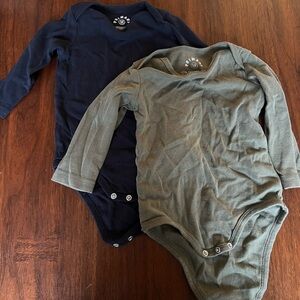 Primary Olive and Navy Kids One Pieces